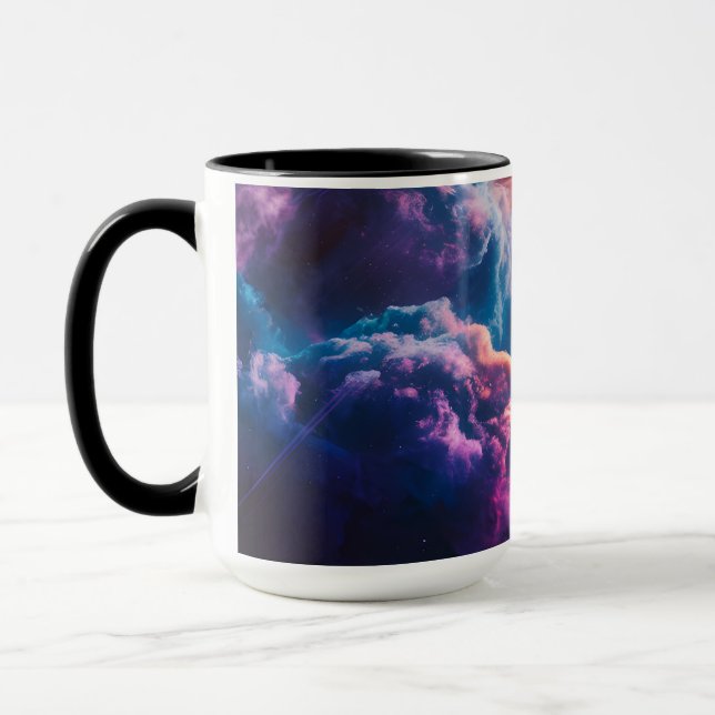 Caneca Abstract Space Nebula Art - Colorful Cosmic (Esquerda)