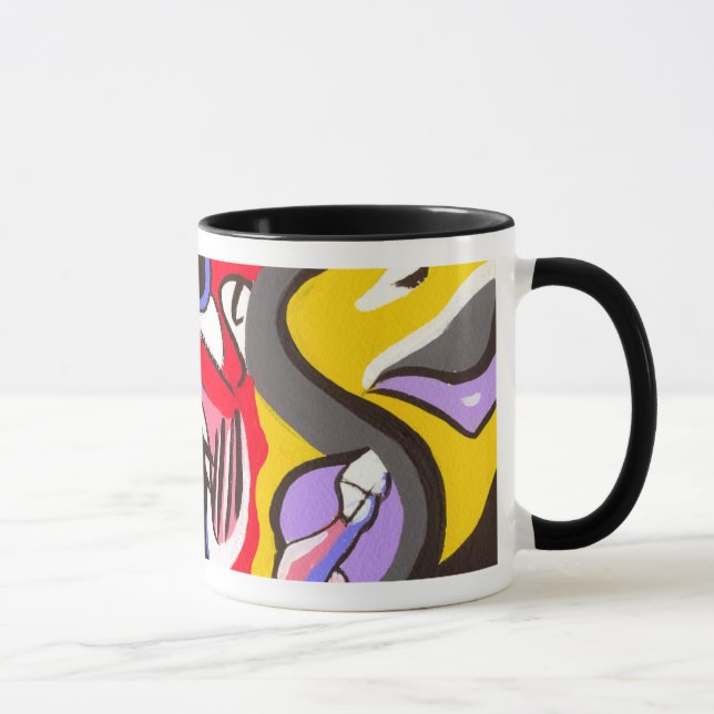 Caneca abstrata do design (Direita)