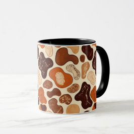Caneca Abstrata Neutra e Quente – Padrão Orgânico 