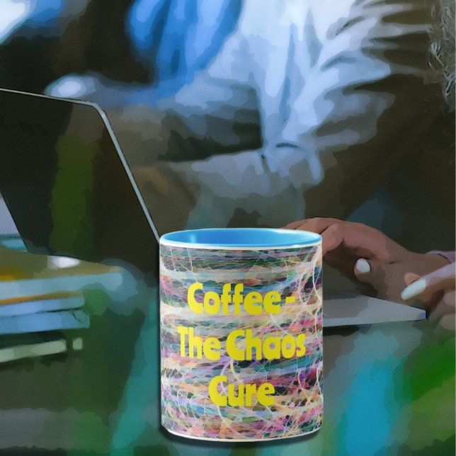 Caneca Abstrato Art Chaos Cure Coffee Mug Cup (Criador carregado)