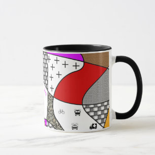 Caneca Abstrato Art Design Combo Mug