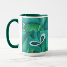Abstrato Art Mug Verde