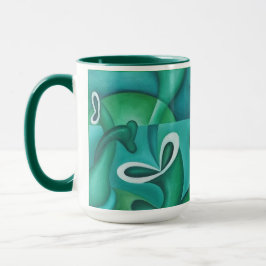 Caneca Abstrato Art Mug Verde