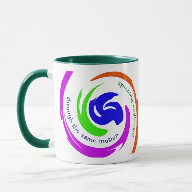 Caneca Abstrato-Arte vibrante motivacional personalizada (Esquerda)