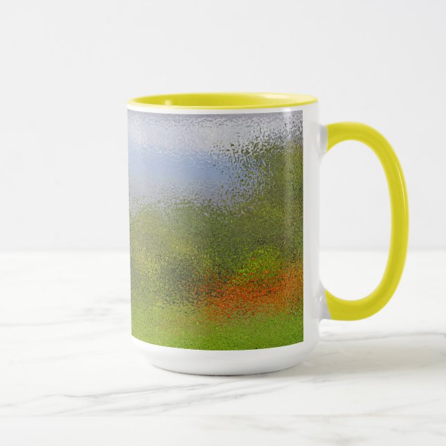 Caneca Abstrato Árvores E Encostas (Direita)