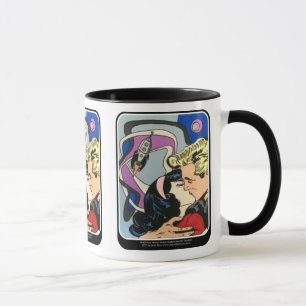 Caneca Abstrato atômico a pintura do beijo adeus em a