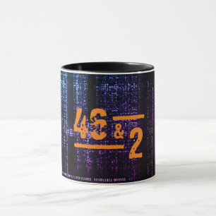 Caneca Abstrato Binary Code Trabalho de arte inspirado pe