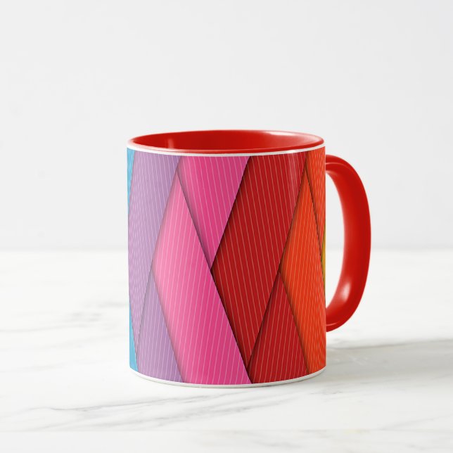 Caneca Abstrato, colorido, (Frente Esquerda)