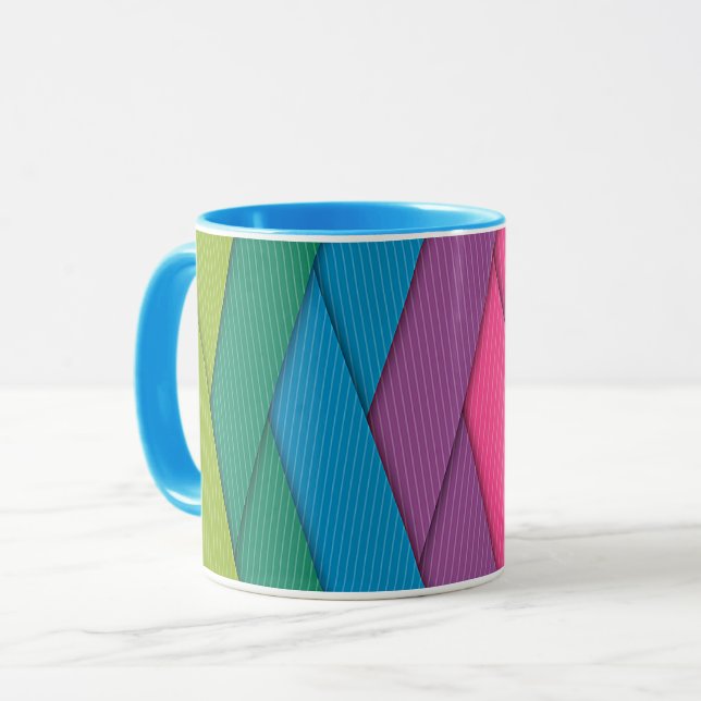 Caneca Abstrato, colorido, (Frente Esquerda)