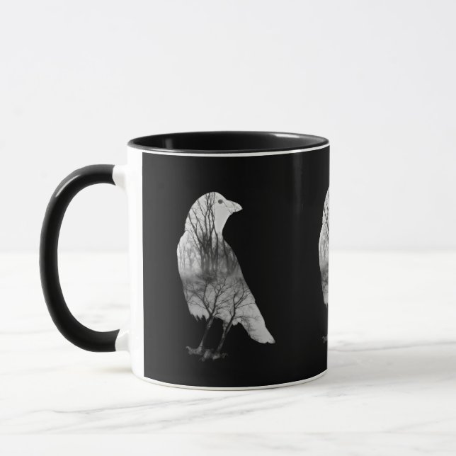 Caneca Abstrato Crow Art (Esquerda)