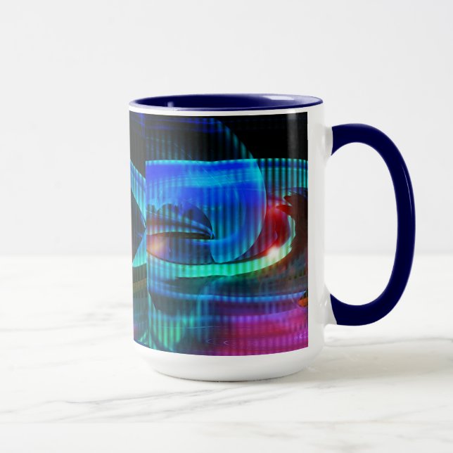 Caneca Abstrato de alienígena da Invasão de  (Direita)