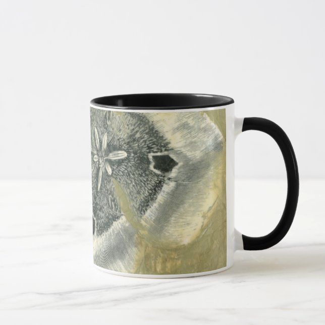 Caneca Abstrato de cabeça de Flor com Textura Glazada (Direita)