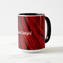 Caneca Abstrato de Café de Cavalo Vermelho