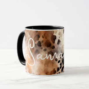 Caneca Abstrato de Impressão de Leopardo Ocidental