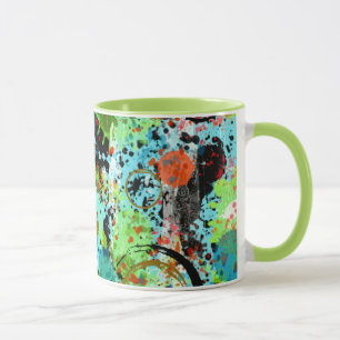 Caneca Abstrato de Luta comida