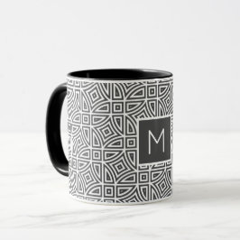 Caneca Abstrato de monograma personalizado