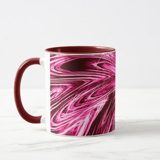 Caneca Abstrato de Mug Flor Roxo (Esquerda)