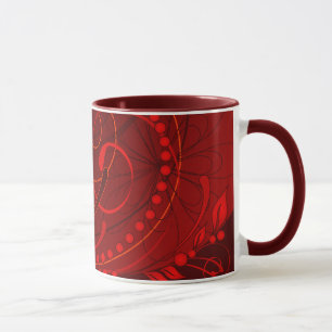 Caneca abstrato do vermelho