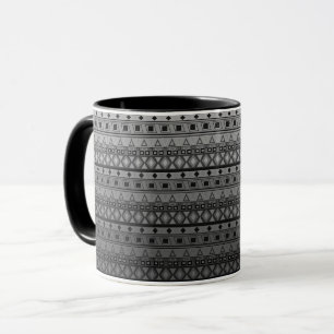 Caneca Abstrato folk africano ethno tradicional nativo tr