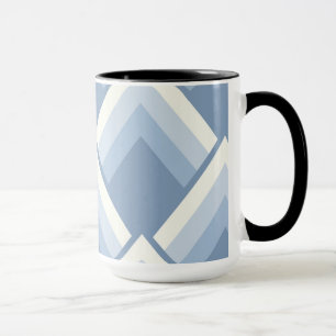 Caneca Abstrato geométrica, azul e esbranquiçada 2