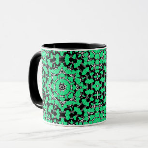 Caneca Abstrato mandala sem costura corta orna redonda br