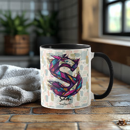 Caneca Abstrato Monograma - S para Sam