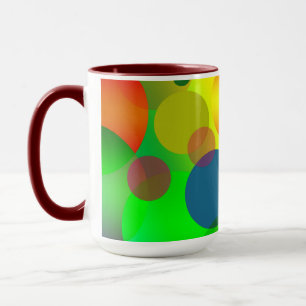 Caneca Abstrato Multicolor Círculos Design -23089