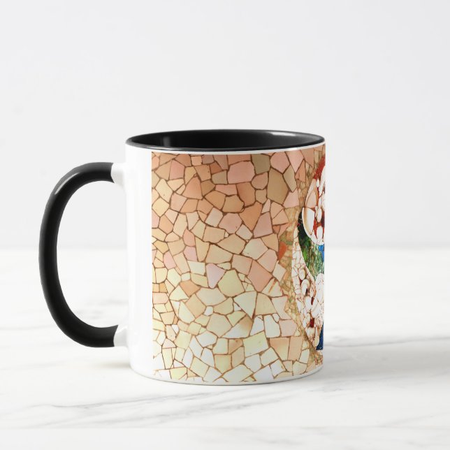 Caneca Abstrato não figurativo mosaico Azulejo Gaudi (Esquerda)