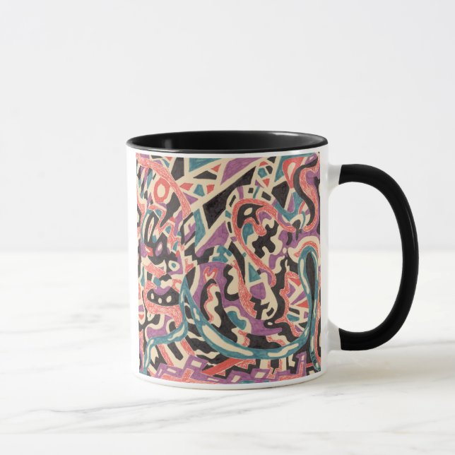 Caneca abstrato original "Selvagem" (Direita)