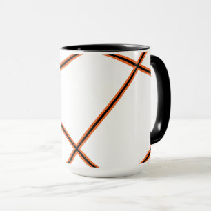 Caneca Abstrato padrão - laranja