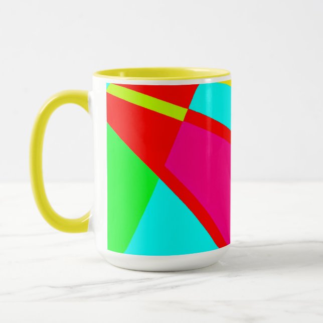 Caneca Abstrato Padrões coloridos (Esquerda)