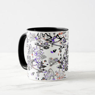 Caneca Abstrato pincel de pincel moderno e elegante