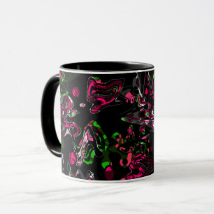 Caneca Abstrato pincel de pincel moderno e elegante