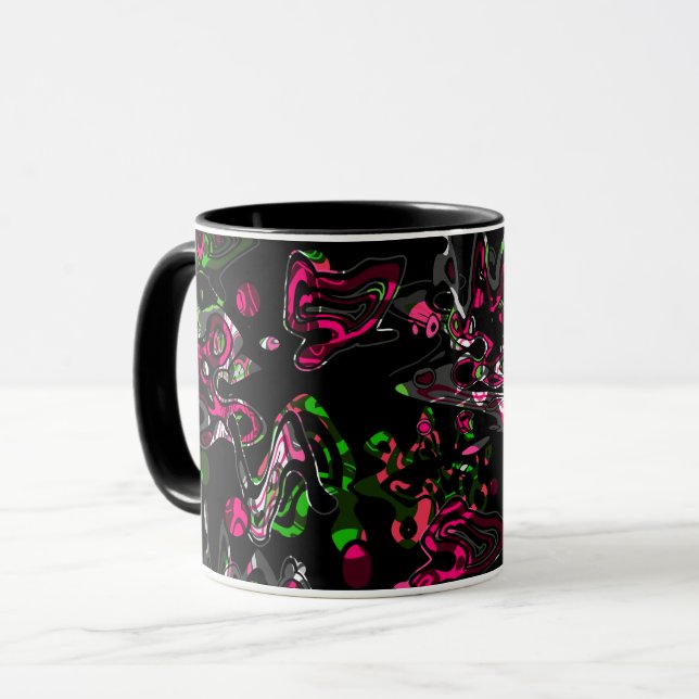 Caneca Abstrato pincel de pincel moderno e elegante (Frente Esquerda)