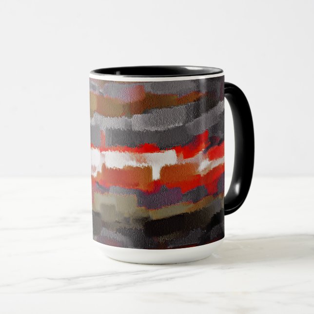 Caneca Abstrato pintura de cores nº 17 (Frente Esquerda)