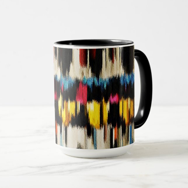 Caneca Abstrato pintura de cores nº 48 (Frente Esquerda)
