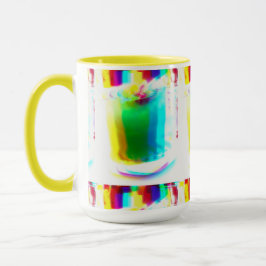 Caneca Abstrato Popart Primário Rainbow Beber Mug
