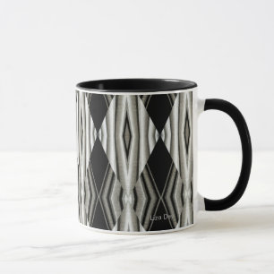 Caneca Abstrato preto e branco Mug 1