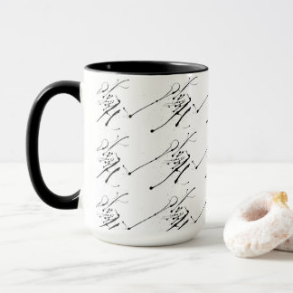 Caneca Abstrato preto e branco - Splatter