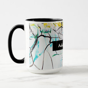Caneca Abstrato racha em azul verde