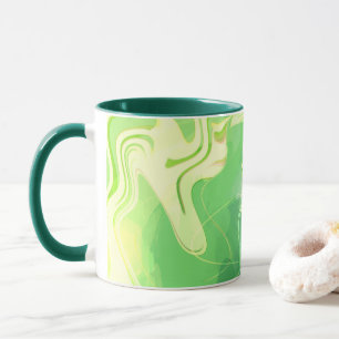 Caneca Abstrato Verde Azul