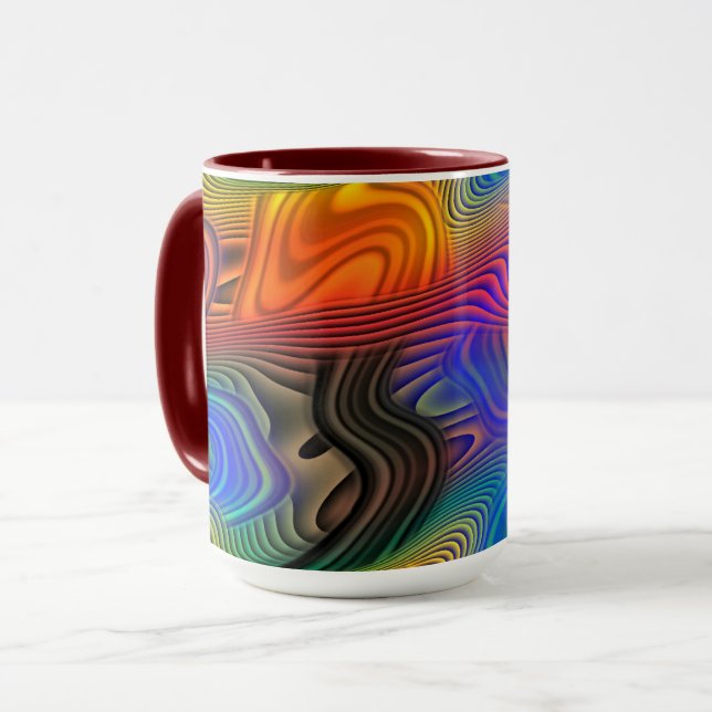 Caneca Abstrato Waves Mug (Frente Esquerda)