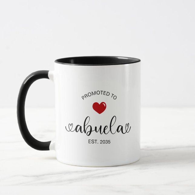 Caneca Abuela Established New Grandmother Gift (Esquerda)