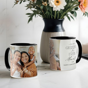 Caneca Abuela Script Heart Grateful A Cada Momento Foto