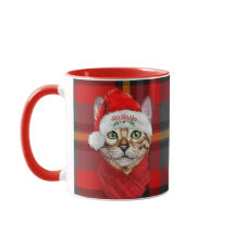 Abyssinian Cat Lover Red Xadrez Natal