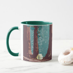 Caneca Acampamento de Barraca no Parque Nacional Sequoia