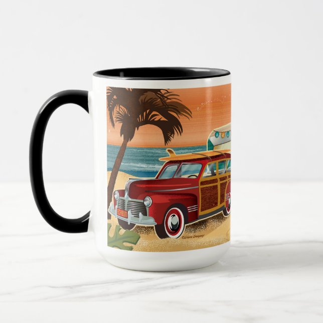 Caneca Acampamento Retro Beach + Caça Clássica (Esquerda)