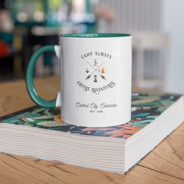 Caneca Acampamento Sempre Escolha Aventuras (Criador carregado)