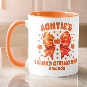 Caneca Ação de Graças da Tia Personalizada