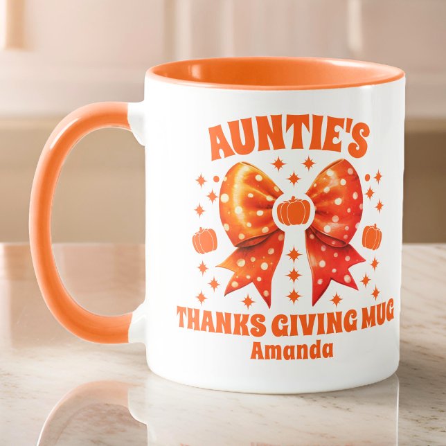 Caneca Ação de Graças da Tia Personalizada (Criador carregado)